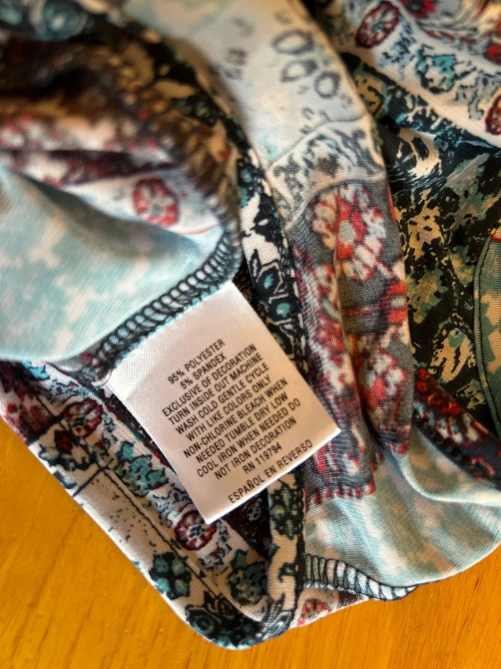 Style & Co. Blue, Navy & Red Patterned Maxi Dress - Picture 15 of 15